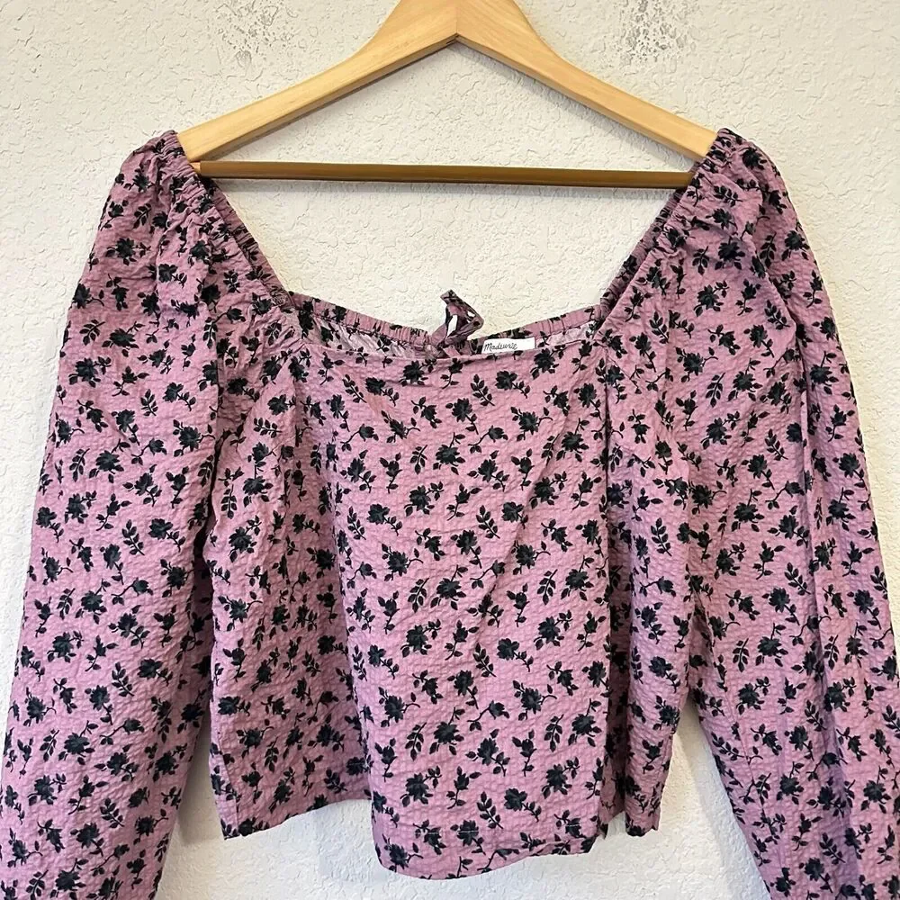 Madewell cropped seersucker